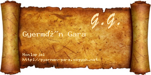 Gyermán Gara névjegykártya